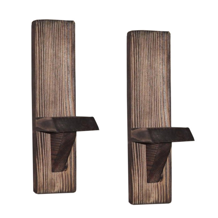 Hanah Home Raf248 Estantería de Pared de Madera de Abeto, Nogal (2 piezas) Hanah Home Raf248 Estantería de Pared de Madera de Abeto, Nogal (2 piezas)